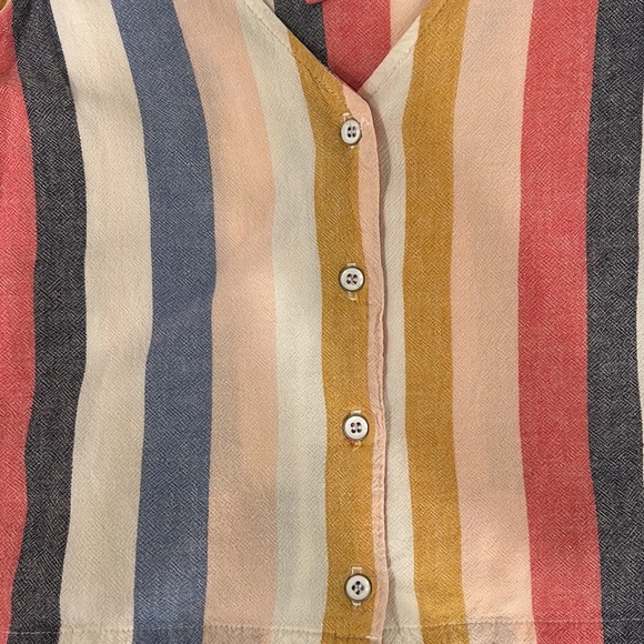 Bella Dahl Striped Button Tank - Picture 4 of 6